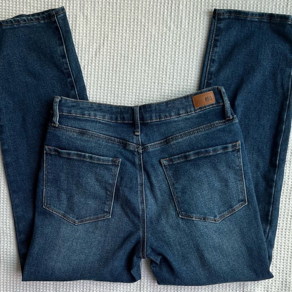 RSQ High Rise Straight Leg Dark Rinse jeans sz 28